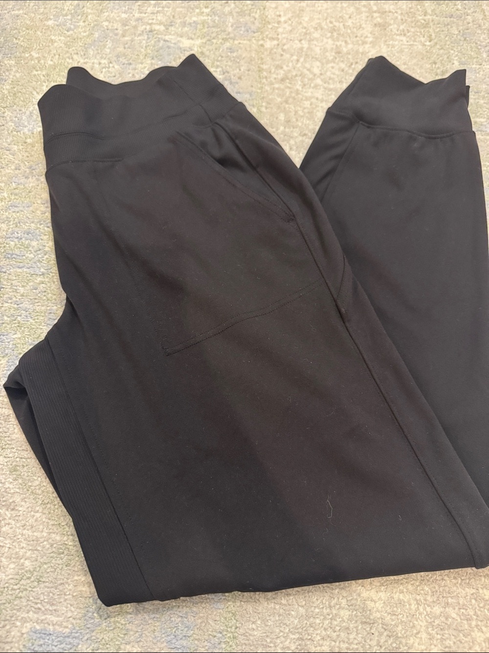 Athleta Black High-Rise Track Joggers